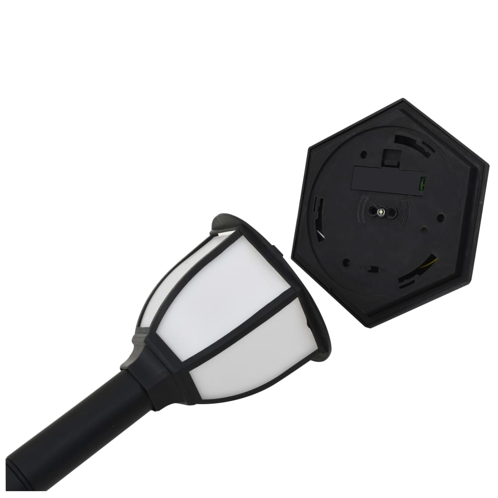 vidaXL Solar-Außenleuchten 6 Stk. LED Schwarz