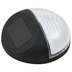 vidaXL Solar-Außenleuchten für Wand LED 24 Stk. Rund Schwarz