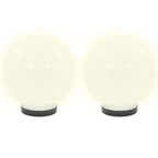 vidaXL LED-Gartenleuchten 4 Stk. Kugelförmig 20 cm PMMA