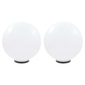 vidaXL LED-Gartenleuchten 2 Stk. Kugelförmig 50 cm PMMA