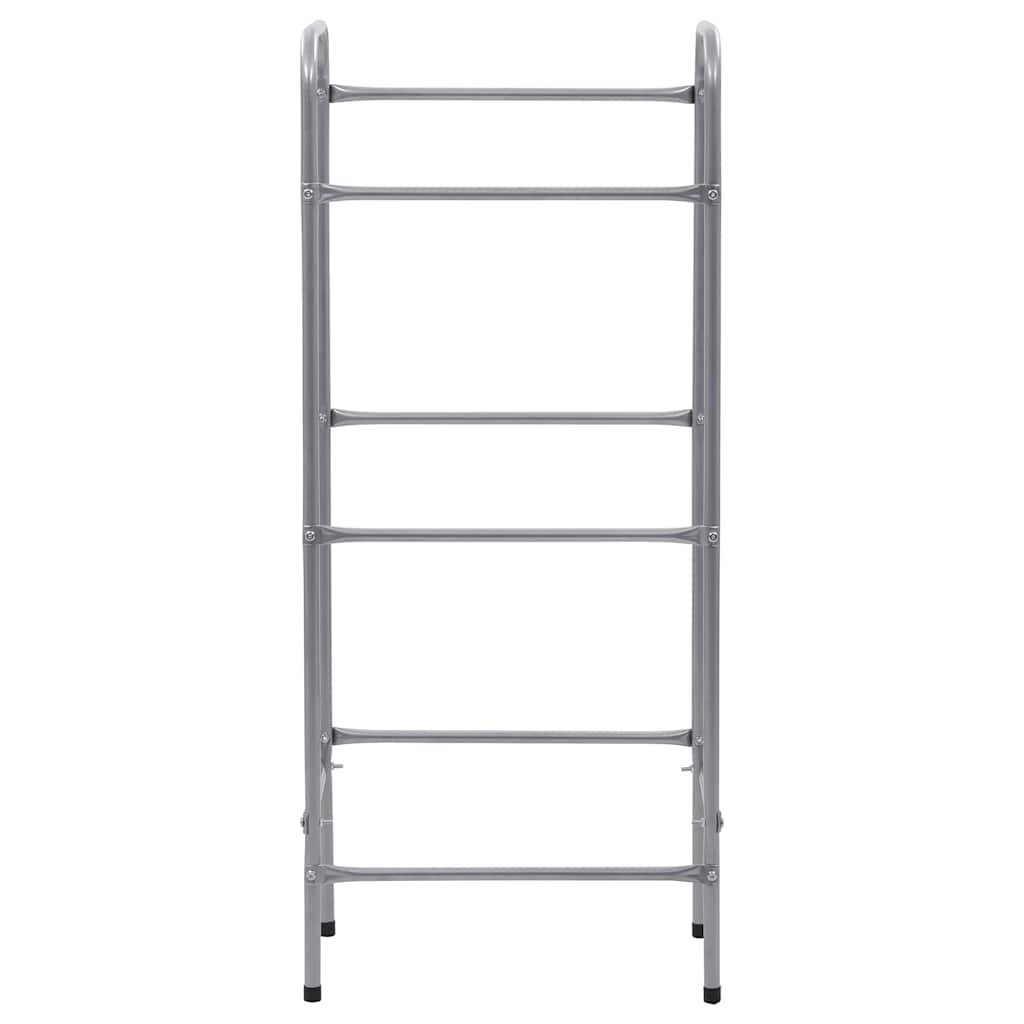 vidaXL Kistenregal für 3 Kisten Silbern 50x33x116 cm Stahl