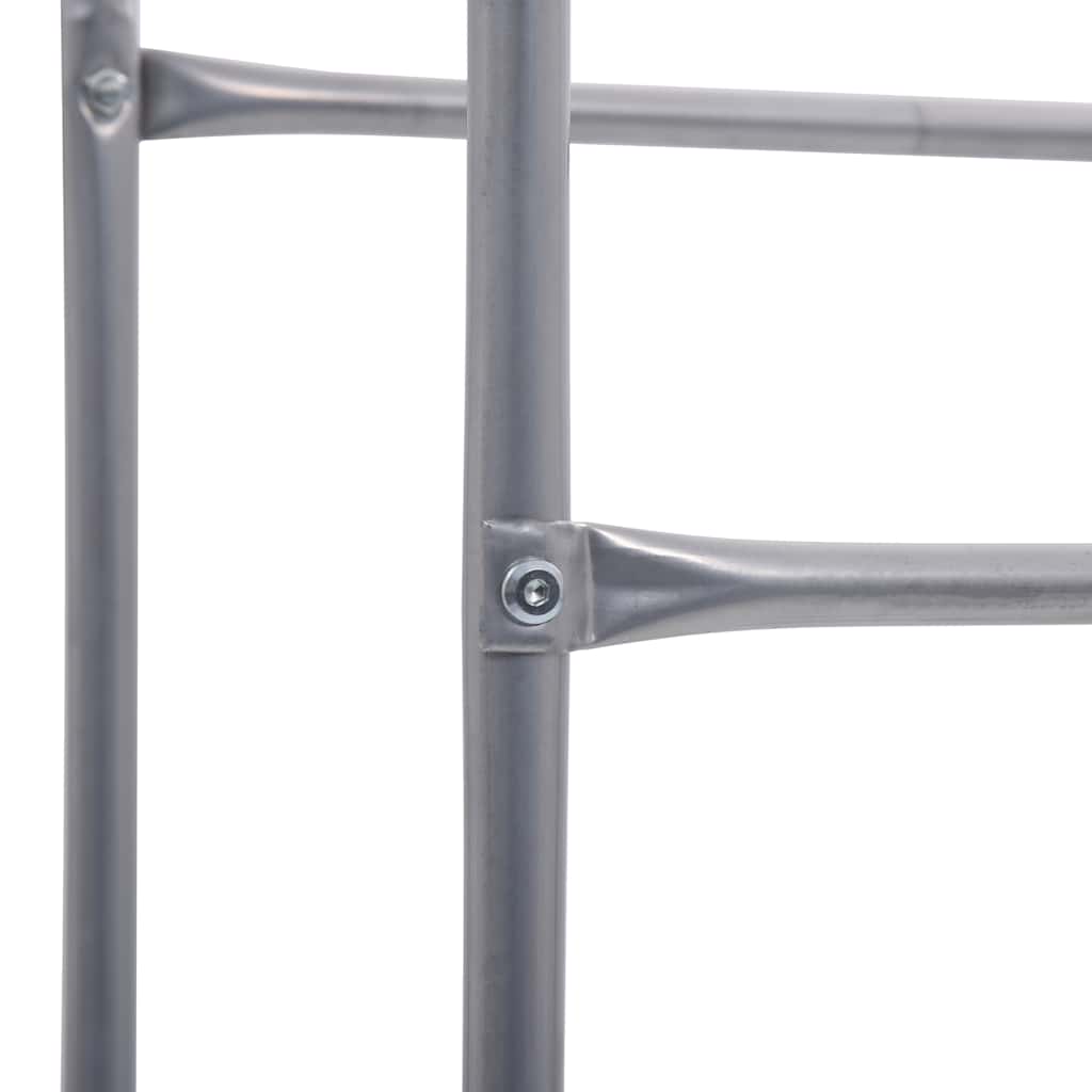 vidaXL Kistenregal für 3 Kisten Silbern 50x33x116 cm Stahl