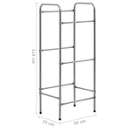 vidaXL Kistenregal für 3 Kisten Silbern 50x33x116 cm Stahl