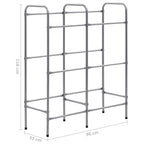 vidaXL Kistenregal für 6 Kisten Silbern 96x33x116 cm Stahl