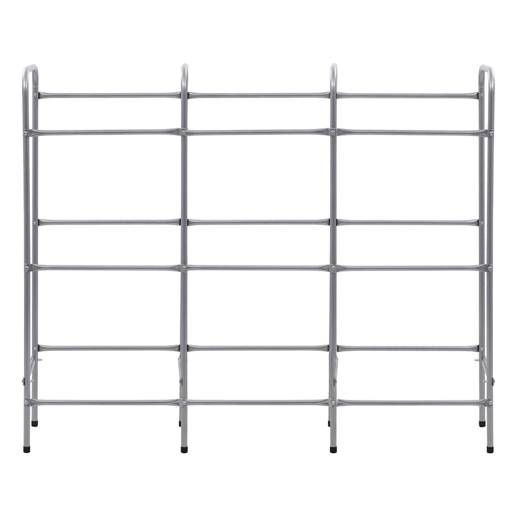 vidaXL Kistenregal für 9 Kisten Silbern 145x33x116 cm Stahl