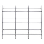 vidaXL Kistenregal für 9 Kisten Silbern 145x33x116 cm Stahl