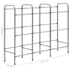 vidaXL Kistenregal für 9 Kisten Silbern 145x33x116 cm Stahl