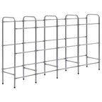 vidaXL Kistenregal für 12 Kisten Silbern 190x33x116 cm Stahl