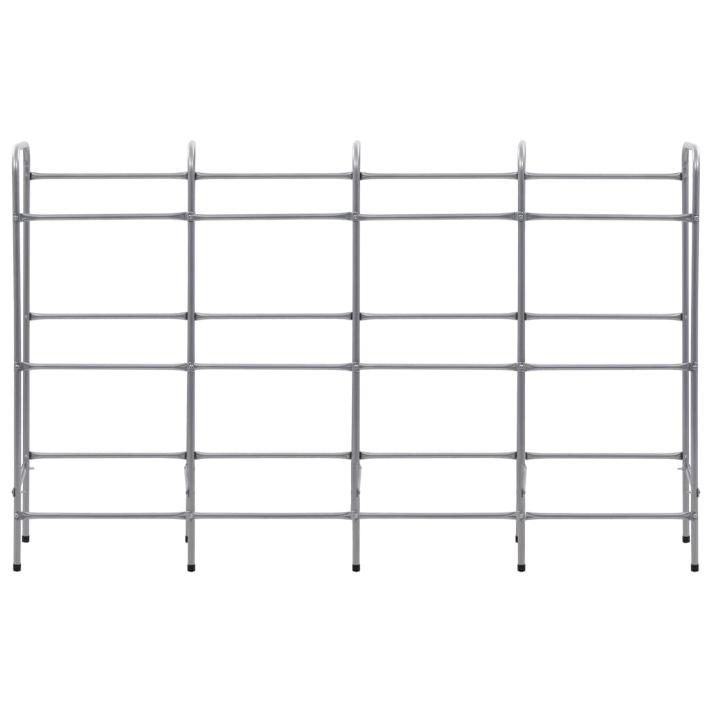 vidaXL Kistenregal für 12 Kisten Silbern 190x33x116 cm Stahl
