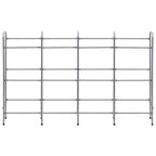 vidaXL Kistenregal für 12 Kisten Silbern 190x33x116 cm Stahl