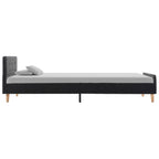 vidaXL Bettgestell Dunkelgrau Sackleinen 90x200 cm