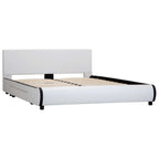 vidaXL Bettgestell mit Schubladen Weiß Kunstleder 140×200 cm