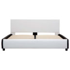 vidaXL Bettgestell mit Schubladen Weiß Kunstleder 140×200 cm