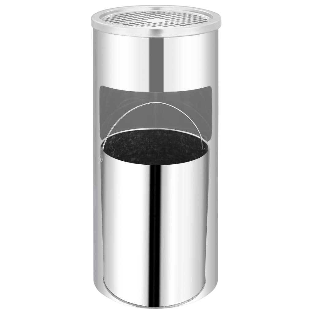 vidaXL Wandaschenbecher Edelstahl 26 L