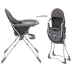 vidaXL Baby-Hochstuhl Grau und Weiß