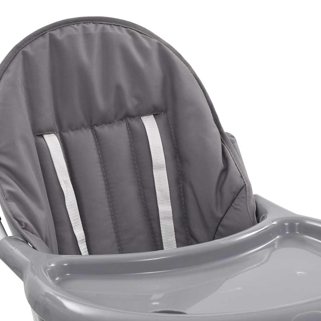 vidaXL Baby-Hochstuhl Grau und Weiß