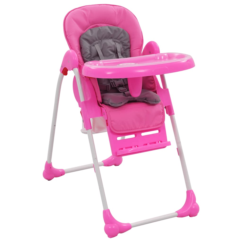 vidaXL Baby-Hochstuhl Grau und Weiß