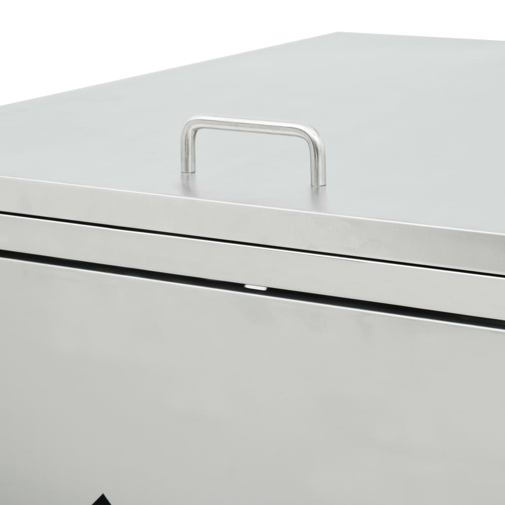 vidaXL Mülltonnenbox für 2 Tonnen 240 L Edelstahl
