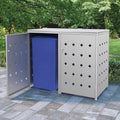 vidaXL Mülltonnenbox für 2 Tonnen 240 L Edelstahl