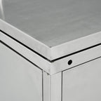 vidaXL Mülltonnenbox für 3 Tonnen 240 L Edelstahl