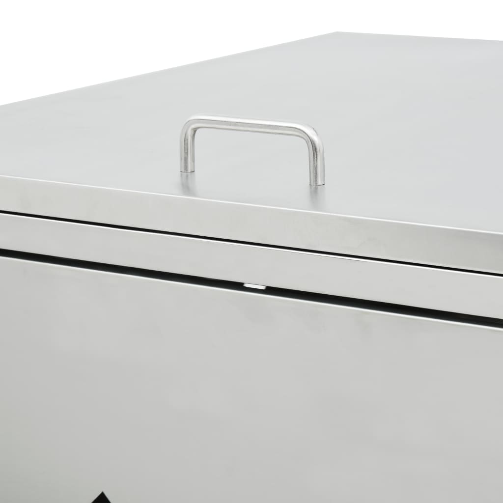 vidaXL Mülltonnenbox für 4 Tonnen 240 L Edelstahl