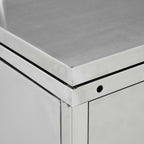 vidaXL Mülltonnenbox für 4 Tonnen 240 L Edelstahl