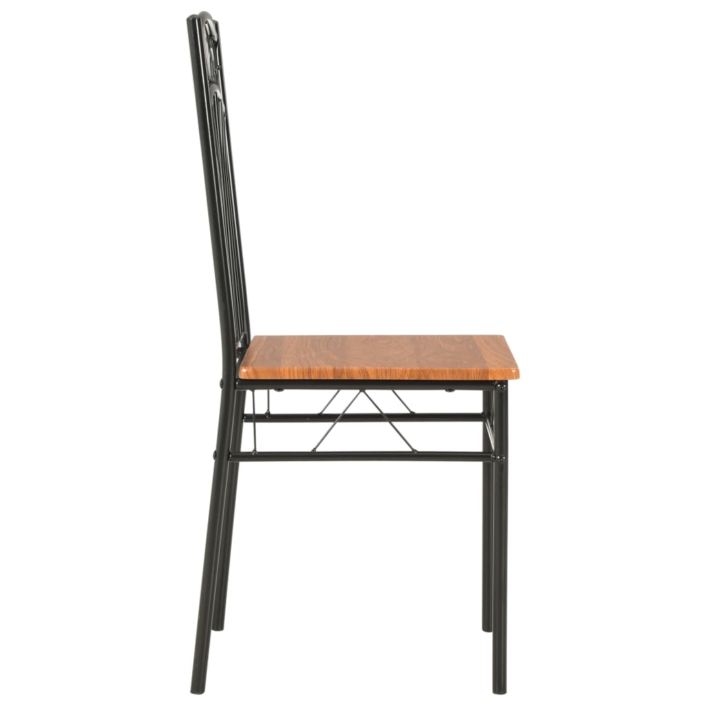 vidaXL Esszimmerstühle 4 Stk. Braun MDF