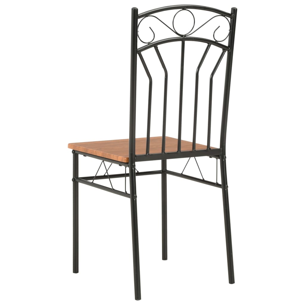 vidaXL Esszimmerstühle 4 Stk. Braun MDF