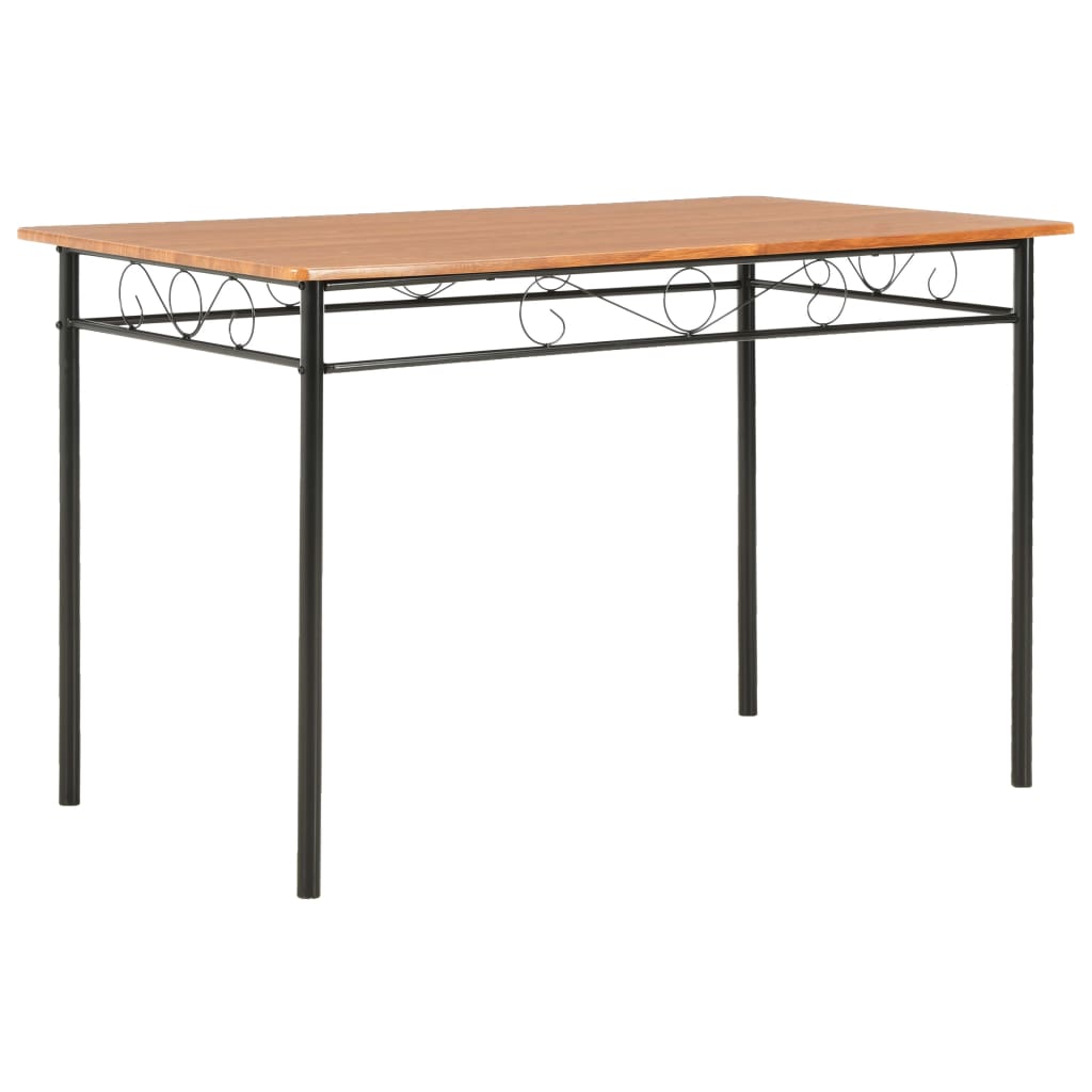 vidaXL 7-tlg. Essgruppe MDF und Stahl Braun