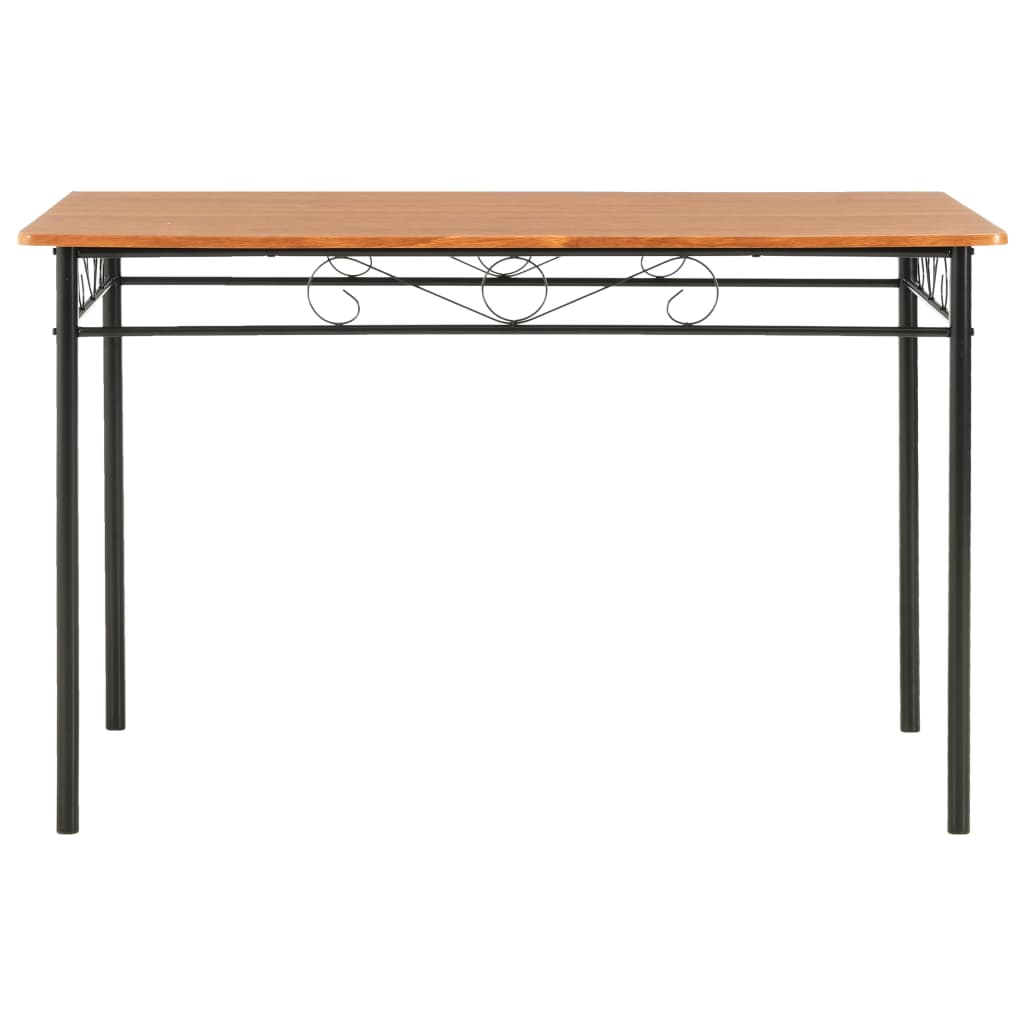 vidaXL 7-tlg. Essgruppe MDF und Stahl Braun