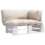 vidaXL Garten-Palettensofa mit Sandfarbigen Kissen Kiefernholz