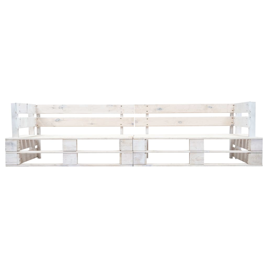vidaXL Garten-Palettensofa 2-Sitzer Grau Holz