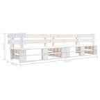 vidaXL Garten-Palettensofa 2-Sitzer Grau Holz