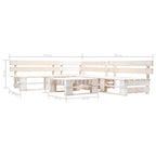 vidaXL 4-tlg. Paletten-Lounge-Set Holz Weiß