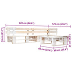 vidaXL 4-tlg. Garten-Paletten-Sofagarnitur Holz Weiß