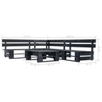vidaXL 4-tlg. Garten-Lounge-Set aus Paletten Schwarz Holz