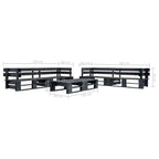 vidaXL 6-tlg. Garten-Lounge-Set aus Paletten Schwarz Holz
