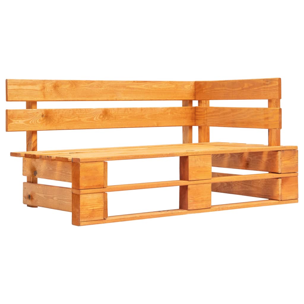 vidaXL Garten-Palettensofa mit Roten Kissen Kiefernholz