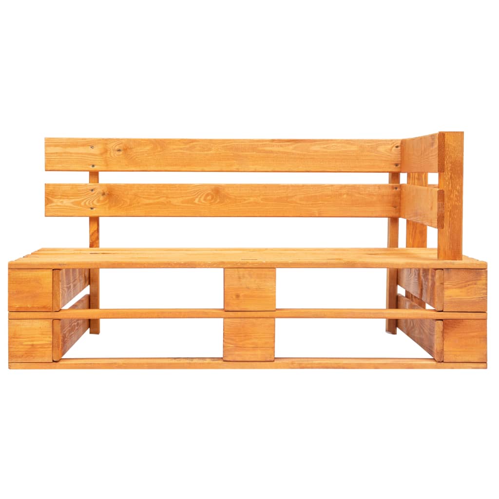 vidaXL Garten-Palettensofa mit Roten Kissen Kiefernholz