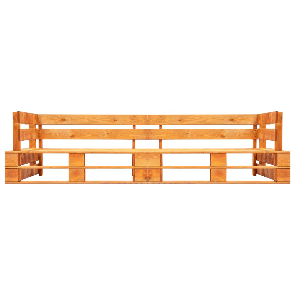 vidaXL Garten-Palettensofa 2-Sitzer Honigbraun Holz