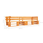 vidaXL Garten-Palettensofa 2-Sitzer Honigbraun Holz
