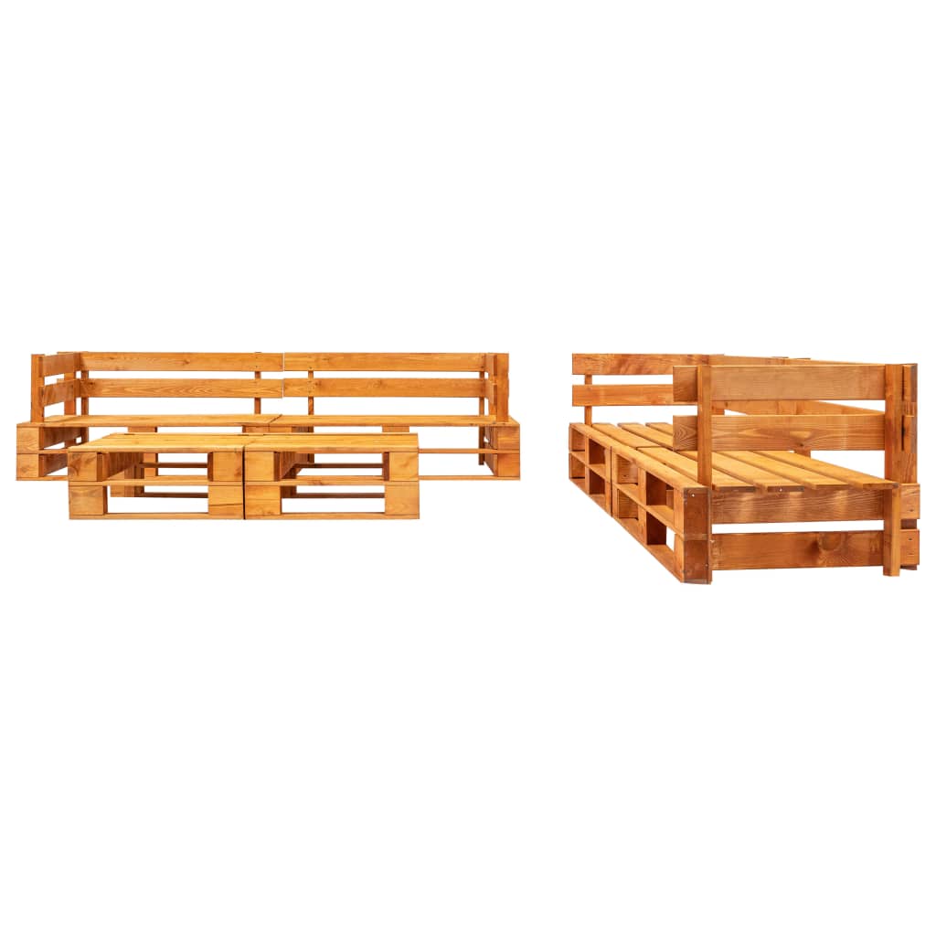 vidaXL 6-tlg. Garten-Lounge-Set aus Paletten Holz Honigbraun