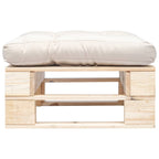 vidaXL Garten-Palettenhocker mit Kissen Holz Natur