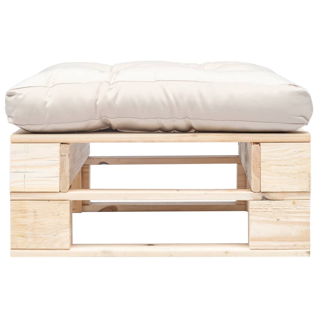 vidaXL Garten-Palettenhocker mit Kissen Holz Natur