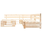 vidaXL 4-tlg. Paletten-Lounge-Set Holz Weiß