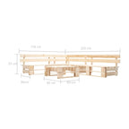vidaXL 4-tlg. Paletten-Lounge-Set Holz Weiß