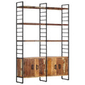 vidaXL Bücherregal 4 Ebenen 124x30x180 cm Altholz Massiv