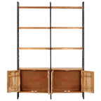 vidaXL Bücherregal 4 Etagen 124x30x180 cm Massivholz Akazie