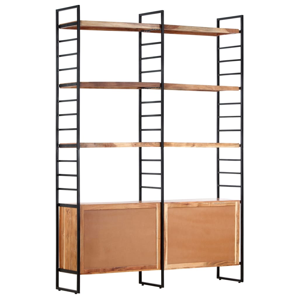 vidaXL Bücherregal 4 Etagen 124x30x180 cm Massivholz Akazie