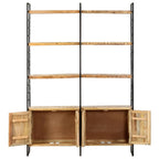 vidaXL Bücherregal 4 Ebenen 124x30x180 cm Raues Mangoholz